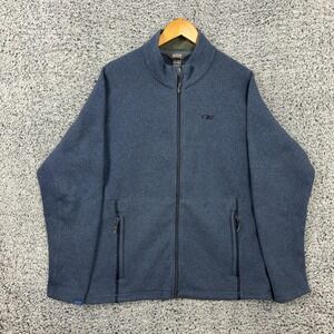 Outdoor Research Jacket Mens 2XL Blue Longhouse Fleece Full Zip Hiking XXL